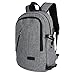 Price comparison product image Anti Theft Backpack, Tech Rucksack with USB Charging and Earphone Port, 15.6 In Slim Light-Weight School Bag Casual Daypack for Men Women, Travel, Gaming, Business, College, Grey