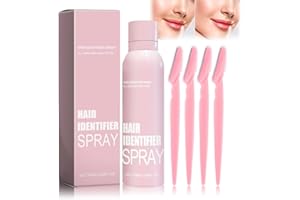 HONGECB Hair Identifier Spray, 2025 New Facial Hair Remover for Face Shaving, Set of Comfortable Grip Shavers and Fuzz Off Facial Hair Spray (Cherry Blossom Pink)