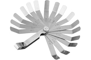 JOYZAN Fühlerlehre, Gebogene Fühlerlehre16 Blatt Fühlerlehre Doppelt Markiertes Metrisches Imperiales Messwerkzeug Gebogenes Messgerät Messen Spaltbreiten Dickenmessgeräten Messung Gap Breite Dicke