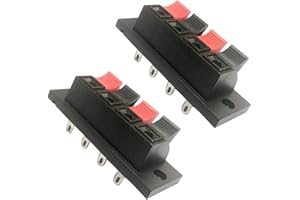 Alicer 2 terminali per altoparlanti, morsetto per altoparlante, morsetto per cavi, blocco di collegamento a 4 scomparti, clip per altoparlanti, accessori audio