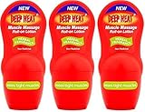 THREE PACKS of Deep Heat Muscle Massage Roll-On Lotion 50ml…