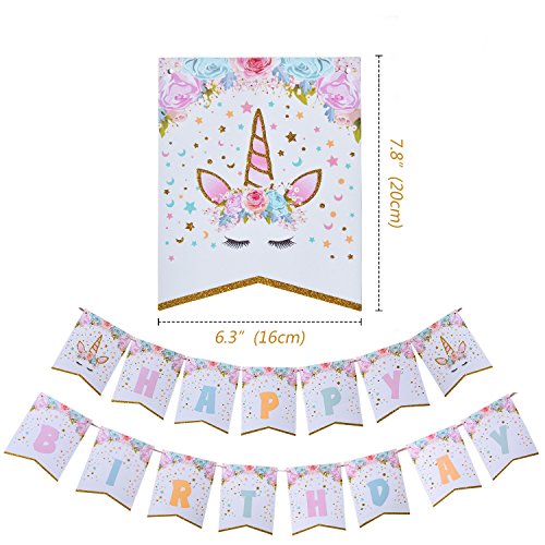 comprare on line AMZTM Unicorno Buon Compleanno Articoli Per Feste - 1 