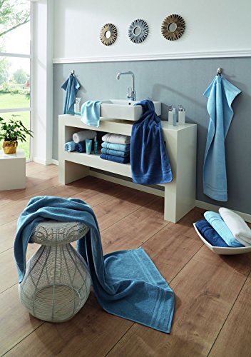 Handtücher Serie Manhattan Gold, in Luxus-Qualität Waschhandschuh, Gästetuch, Handtuch und Duschtuch, Grösse Duschtuch 70×140 cm, Farbe 383 dusty blue - 2