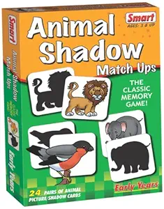 Smart Animal Shadow Match Ups Puzzle , Multicolour