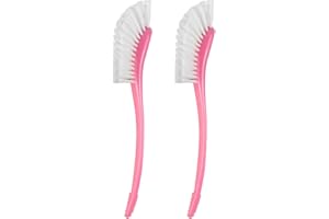 Qisan 2 Pcs Bouteille Longue Poignée Brosse Pot et Poêle Brosse De Nettoyage Longue Eau De Nettoyage Bouteille Dos Laveur Longue Manipulée Lavez Les Brosses-Rose
