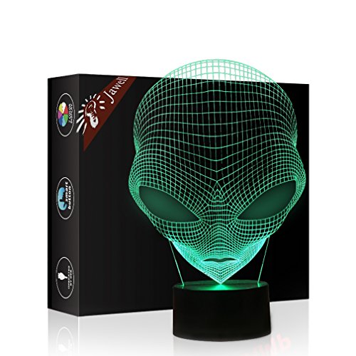Jawell, lámpara luz nocturna, efecto 3D, diseño de Marciano, 7 colores cambiantes, USB, decoración para mesa
