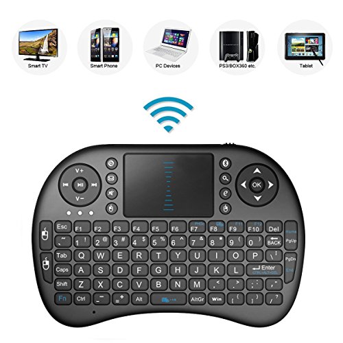 Preisvergleich Produktbild Bestdeal® 2.4GHz Mini Mobil Wireless QWERTY Tastatur mit Touchpad Maus, Li-ion Battery für LG Smart TV 55EF950V & 55EG920V & 55EG910V & 43UF675V & 43LF510V
