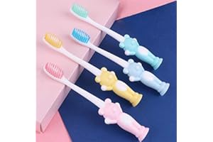 XUANYIJIE Kids Toothbrushes Toddler Toothbrush Cute Design Soft Bristles Boys Girls for Children 2-6 Years 4 Pack