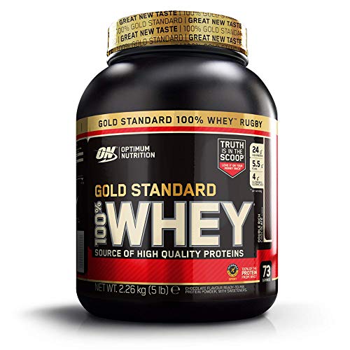 Optimum nutrition gold standard whey muscle building and recovery protein powder with glutamine and amino acids