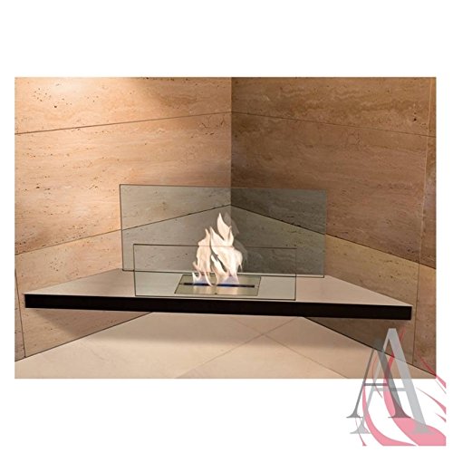 Bio Ethanol Kamin, Biokamin CORNER FLAME Edelstahl - 2