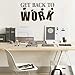 Produktbild yiyiyaya Zurück zur Arbeit Wandtattoo Inspiration Zitat Vinyl Office Room Removable Decor Moderne Wandaufkleber Arbeitszimmer Tapete lila 104X56 cm