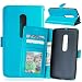 Produktbild Nancen Motorola Moto X Play Lederhülle Neu Style Acht Farbe Weich PU Flip Case Ledertasche / Schutz Etui, Einfach Vintage Kollektion Karten Slot Foto Wallet Hülle Handy Tasche Zubehör