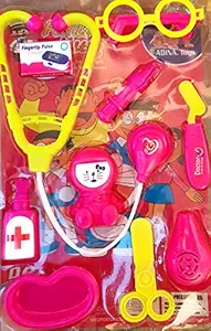 CSPARK Band Doctor Role Play Medical Playing Toy Set for Kids (Multi-Color Hight Quality) Toy Set Pretend Play Kids for Girl Kids and Children 10 Items Made in India