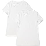 Amazon Essentials T-Shirt Girocollo a Maniche Corte con vestibilità Classica Donna, Confezioni Multiple
