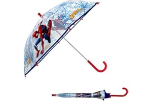 mybagstory Parasol dla dzieci, Spiderman, niebieski, przedszkole, wakacje, parasol chłopięcy, 73 cm, pomysł na prezent, lekki, kompaktowy, ręcznie otwierany, wytrzymały, odporny na uwieranie,
