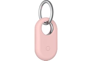 Case for Samsung Galaxy SmartTag 2 with Keyring, GPS Tracker Pendant Protective Case for Samsung Galaxy SmartTag 2 Cover (Pink Sand)