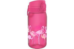 Ion8 Gourde Enfant Étanche, sans BPA, 350ml, Flamants I8RF350PPFLAM