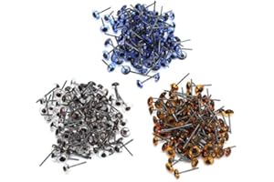 Desconocido HEEPDD Ojos de plástico de Juguete, 150Pcs 5mm 3 Colores Ojos de Seguridad Transparentes para Osos de Fieltro de Aguja Muñecas Muñecos de Peluche de Juguete