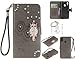 Produktbild für Huawei P20 Lite Hülle, Glitter Strass Bling Eule Ledertasche Muster Weich PU Schutzhülle für Huawei P20 Lite Flip Cover Wallet Case Tasche Handyhülle mit Lanyard Strap Stand Function Magnetverschluss Etui Schale Credit Card Slots Bookstyle Purse Design Handytasche Lederhülle Schutz Hüllen mit für Huawei P20 Lite +Schlüsselanhänger(U) (1)