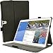 Produktbild igadgitz Schwarz PU Ledertasche Hülle Cover für Samsung Galaxy Tab S 10.5" SM-T800 mit Multi-Winkel Betrachtungs + Auto Sleep/Wake + Handschlaufe + Stylus-Stift Elastischen Halter + Displayschutzfolie