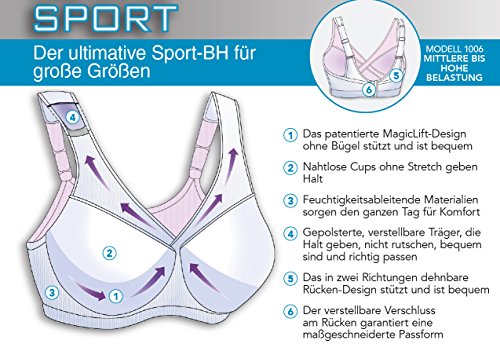 Glamorise Damen BH Glamorise Sport – der Ultimative Sport-bh für Große Größen - 4