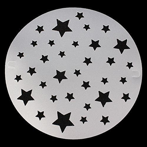 5 Stück Kuchendekoschablonen Set Tortenschablone Dekorschablone Kuchendeko Tortendeko Kuchen Torten verzieren Tortentattoo Dekoschablone Happy Birthday Herz Sterne Weihnachten Kuchen Torten Deko Zuckerbäcker - 6