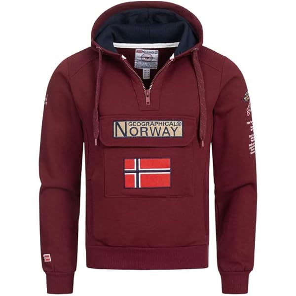 Geographical Norway Gymclass Heren - Heren Kangoeroezak Hoodie - Heren Logo Sweatshirt Sweater Jas met kap - Sweatshirt Hoody Lange Mouw - Hoodie Sport Regulier, Neon geel, M