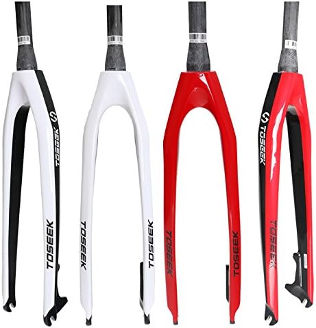 26er 27.5" MTB 3K Carbon Tapered Fork Bicycle Rigid Forks Disc Brake For 1 1/8" to 1 1/2"