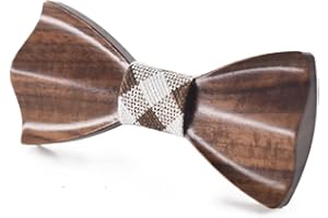 GIVBRO Kinder-Fliege, vorgebunden, Holzfliege, Jungen, Mädchen, Schleife, Holzhals, Fliege für Smoking, Jahrestag, Geburtstag, Bankett, Party