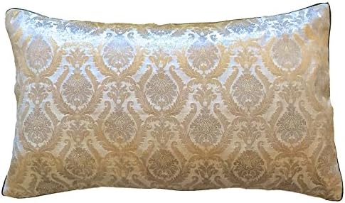 The Indian Promenade TIP Chanderi Silk with Black Cushion Cover (Long)