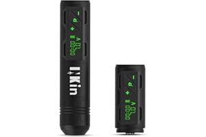 INKin CL2 Maquina de Tatuar Inalambrica, Maquina Tatuar con 3.50mm Stroke Length y Pantalla Digital OLED, Tattoo Machine con 2 Reemplazables 1800mAh Baterías Para Tatuadores