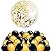 Produktbild 50 Luftballons Gold Schwarz Ballons + 1 Riesen Konfetti Luftballon Golden, Silvester Deko 2019 Party Dekoration für Hochzeit, Geburtstag, Abschlussfeier und Geburstagsdeko