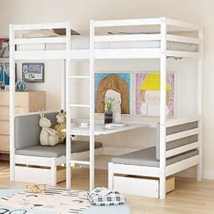 loft bed with chair underneath