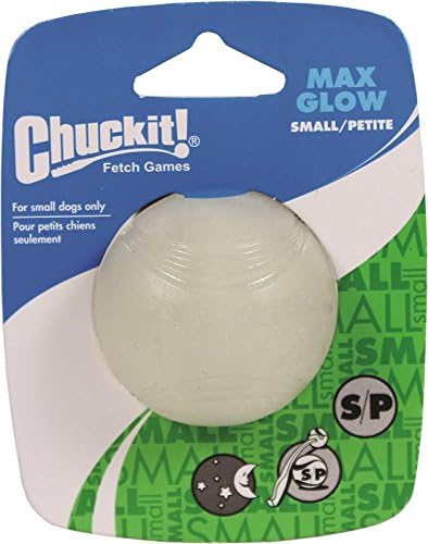 Chuckit!! Dog Fetch MAX GLOW BALL Night Time Toy Fits Launcher SMALL