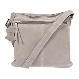 Die Ledertasche selbst schließt per Reißverschluß und ist im Innern ausgestattet mit zwei Fächern für z.B. Smartphone, Schlüssel, Geldbörse usw. sowie einem Reißverschlußfach.