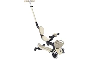 GLOBBER GO-UP Baby Lights 360° – Tretroller, Dreirad und Laufrad für Kinder – höhenverstellbares Kinderfahrzeug – 3rädrig bis 9 Jahre – Bunte LED-Leuchtrollen