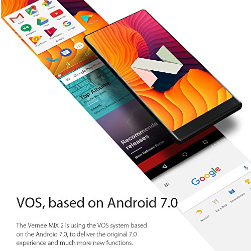 Vernee MIX 2 Smartphone Android 7.0 6 Pollici Helio P25 Octa-core 6GB RAM 64GB ROM Doppie Fotocamere 13 MP + 5MP Fotocamera Frontale 8MP Batteria 4200mAh Impronta Digitale