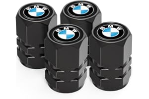 ACHARD Tappini gomme auto per BMW 1 3 5 6 Series X1 X3 X7 X5 X6 Z4 7 M Series, 4 pezzi cappuccio valvola a prova di perdita, tappi valvole pneumatici auto, tappi auto gomme, tappi pneumatici auto, Nero