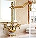 Produktbild TougMoo Messing vergoldet Waschbecken Wasserhahn Standmontage Küche Schwenken Zuckerwatte Badezimmer Waschtisch Armatur Wasserhahn Küche Mixer,Rose Gold