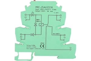 XINWOER Solid State Relay MRC-25A61Z230 PLC Electromagnetic Contact Interface Relay Module Input 230VAC/220VDC 1NO 1 NC With LED Input State Indicator