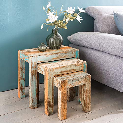 Nishore Nisttisch Set 3 Teilig Bunt Reclaimed Teak Fur Beistelltische Couchtische Wohnzimmermobel Lampen Pflanzenstander Mehrfarbig Sidra Hospital