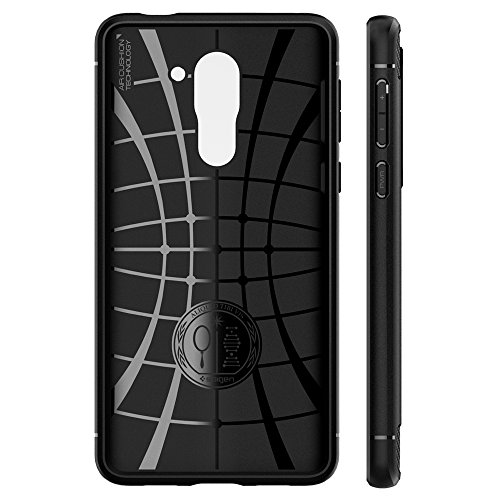Huawei Honor 6X HÃ¼lle, SpigenÂ® [Rugged Armor] Karbon Look [Schwarz] Elastisch Stylisch Soft Flex TPU Silikon HandyhÃ¼lle Schutz vor StÃ¼rzen und StÃ¶ÃŸen SchutzhÃ¼lle fÃ¼r Huawei Honor 6X (2017) / GR5 2017 / Huawei Mate 9 Lite Case Cover Black (L12CS21415)