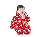 Arrowhunt Baby Lovely Heart Outfits Warm Fleece Velvet Rompers Red 9-12M