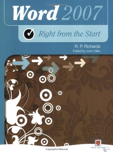 Download Right from the Start for Office 2007: Word (Right from the Start guides)