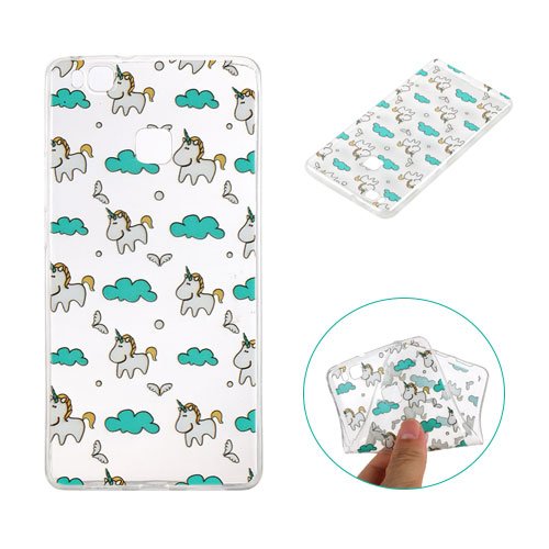 Yidaxing Funda Huawei P9 Lite  Carcasa de Silicona Transparente Funda TPU Gel Carcasa Ultra Delgado Suave Funda Protectora Ligera Carcasa Blanda Flexible Caja Anti Rasgu  os Anti Choque con dise  o   nico -Unicornio