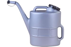 hünersdorff 821210 Ölkanne | Einfüllkanne mit Siebeinsatz | chemikalienbeständig aus HD-PE, verschließbar, 2 Griffe, ideal für Heizraum oder Werkstatt, 13 Liter, silbergrau