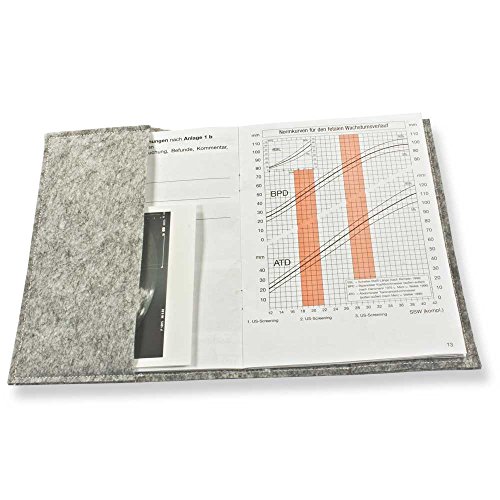 Mutterpass Mutterpasshülle Filz Eulenstapel bestickt Farbwahl schwarz weiß grau rot blau lila pink grün gelb türkis rosa Handarbeit - 2