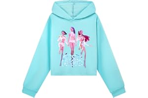 YiJee Sudaderas con Capucha KPOP Huntrix para Niñas – Hoodie Y2K Streetwear Anime Estampado, Crop Top, Ropa Casual para Niños y Adolescentes 2-16 Años
