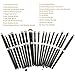 SONGQEE(TM) 20pcs Black Pro Cosmetic Makeup Brushes Set - Eyeshadow Mascara Lip Brush