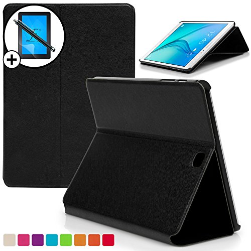 Forefront Cases® Neue Leder Hülle / Tasche / Case / Cover für Samsung Galaxy Tab A 9.7 SM-T550 (Mai 2015) - Rundum-Geräteschutz und intelligente Auto-Sleep-Wake-Funktion mit 3-JAHRES-GARANTIE VON FOREFRONT CASES - inkl. Eingabestift und Displayschutz
